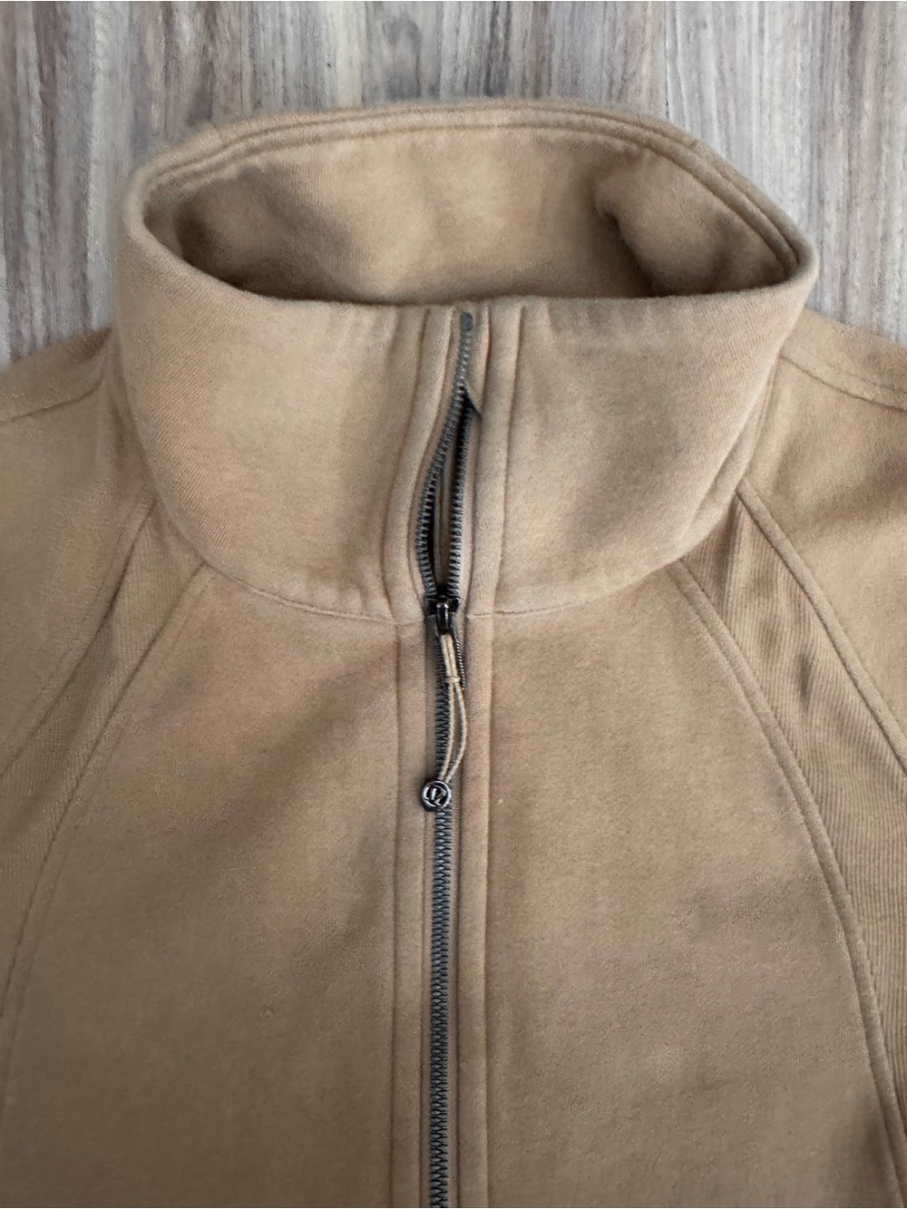 Lululemon Tan Full-Zip Funnel Neck Jacket